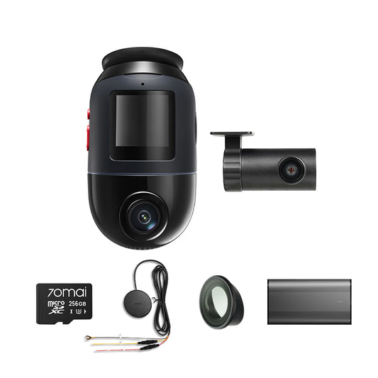 4K Omni Bundle: Front Cam + Rear Cam + Memory Card + Hardwire Kit + CPL Filter + Battery Pack