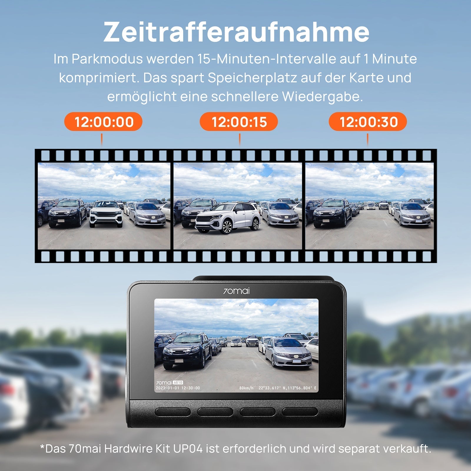 70mai Dash Cam A810 4K HDR Sony Starvis 2 IMX678 Dual-channel