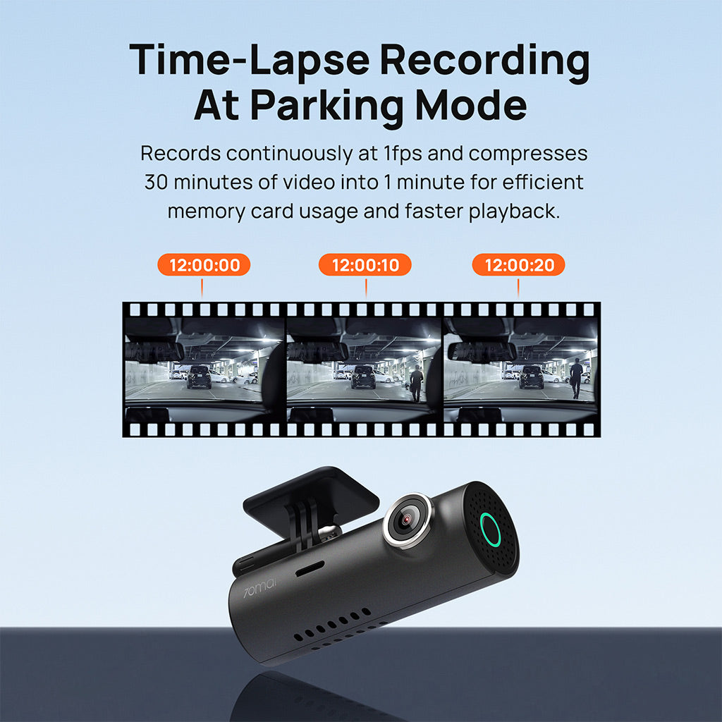 70mai Dashcam M300 - time lapse recording