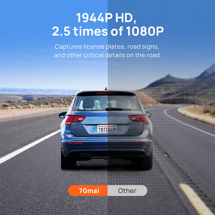 70mai A500S Dash Cam 2.7K Ultra Full HD Dual-channel Optional
