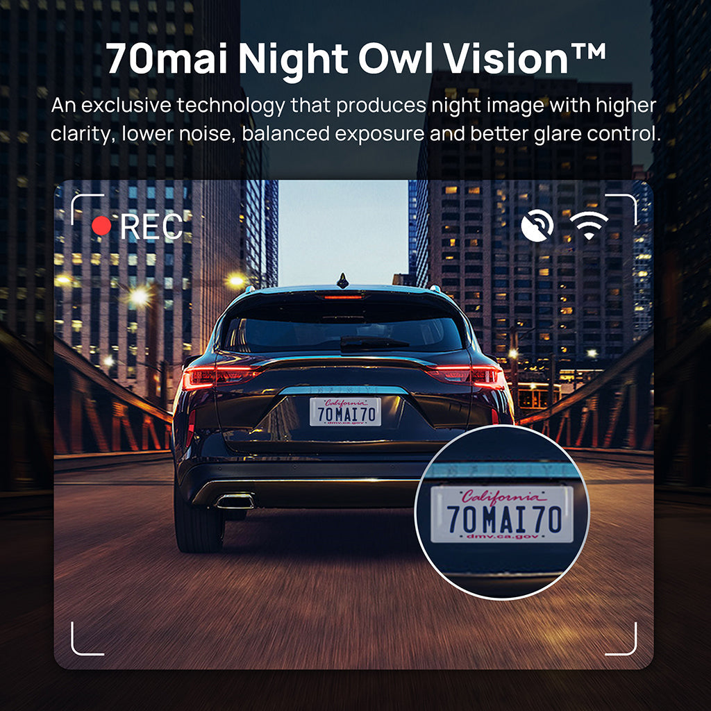 70mai Dashcam Omni - night vision